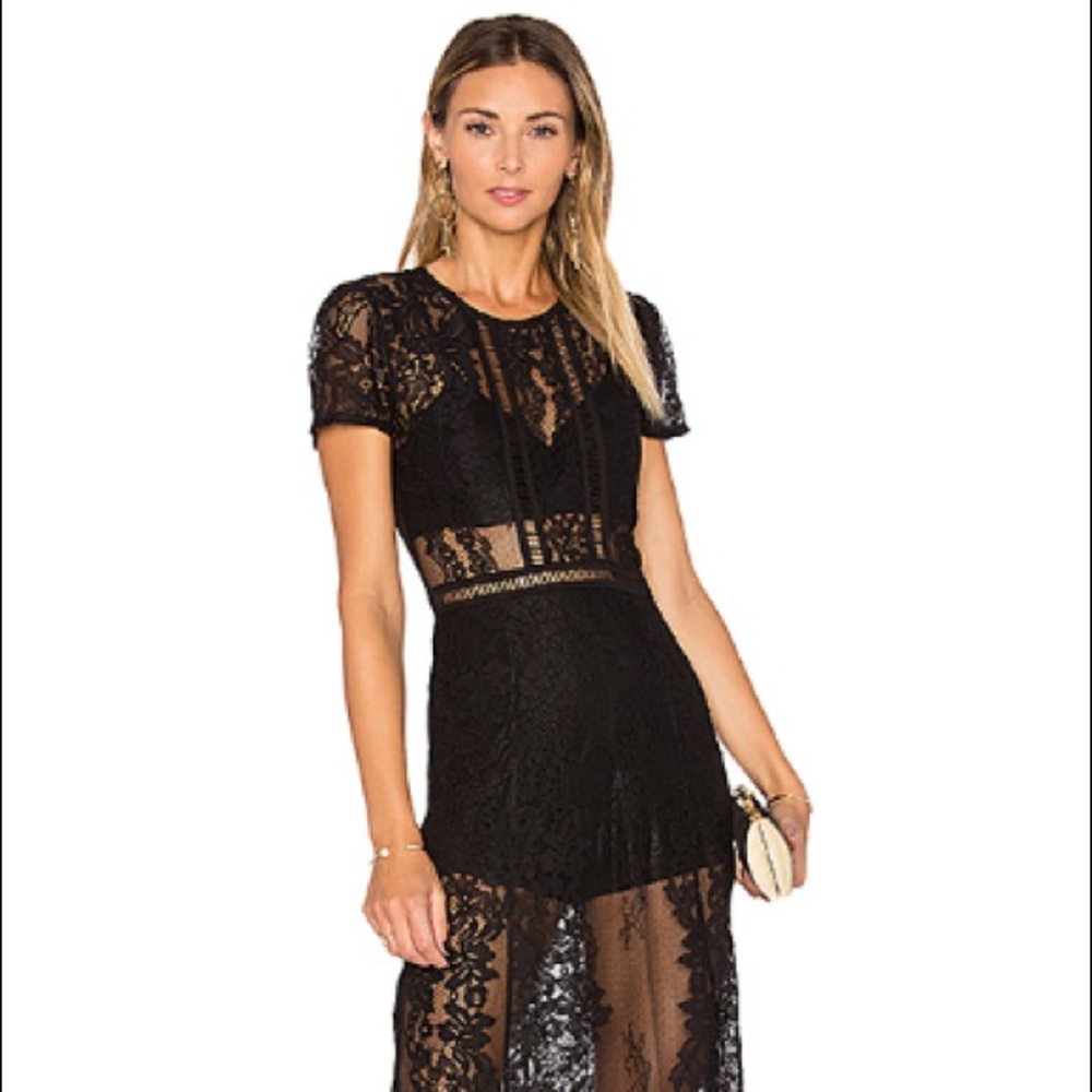 BRAND NEW DRESS FROM REVOLVE IN BLACK LACE SM